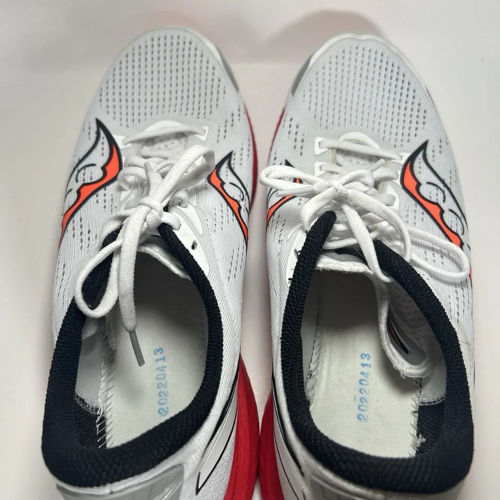 Mens Saucony Endorphin Speed 3 Running Shoes Size‎ 14 White Red No Insoles